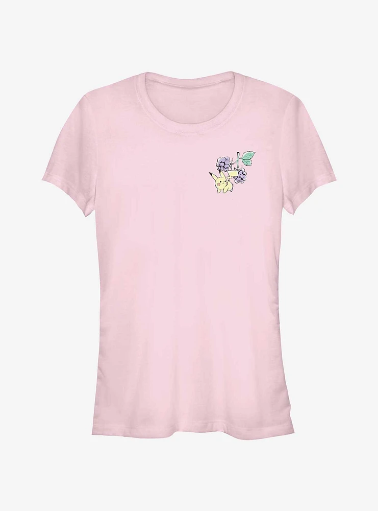 Pokemon Chibi Pikachu Grapes Girls T-Shirt