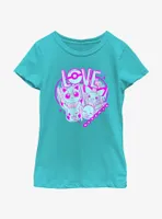 Pokemon Love Neon Youth Girls T-Shirt