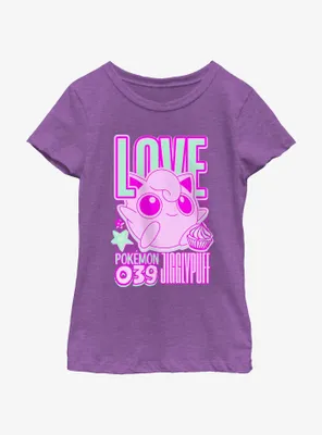 Pokemon 039 Love Jigglypuff Youth Girls T-Shirt