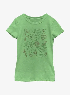 Pokemon Oddish Forest Flowers Youth Girls T-Shirt