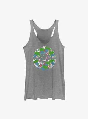 Pokemon Oddish Pokeball Logo Womens Tank Top