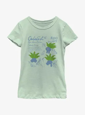 Pokemon Oddish Study Youth Girls T-Shirt