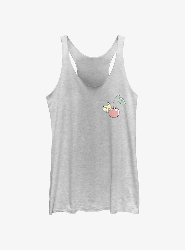 Pokemon Chibi Pikachu Cherry Womens Tank Top