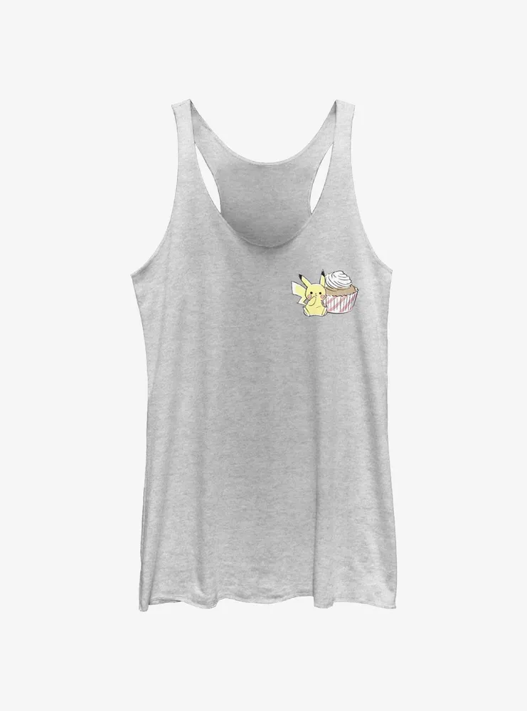 Pokemon Chibi Pikachu Cupcake Womens Tank Top