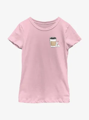 Pokemon Chibi Pikachu Coffee Youth Girls T-Shirt