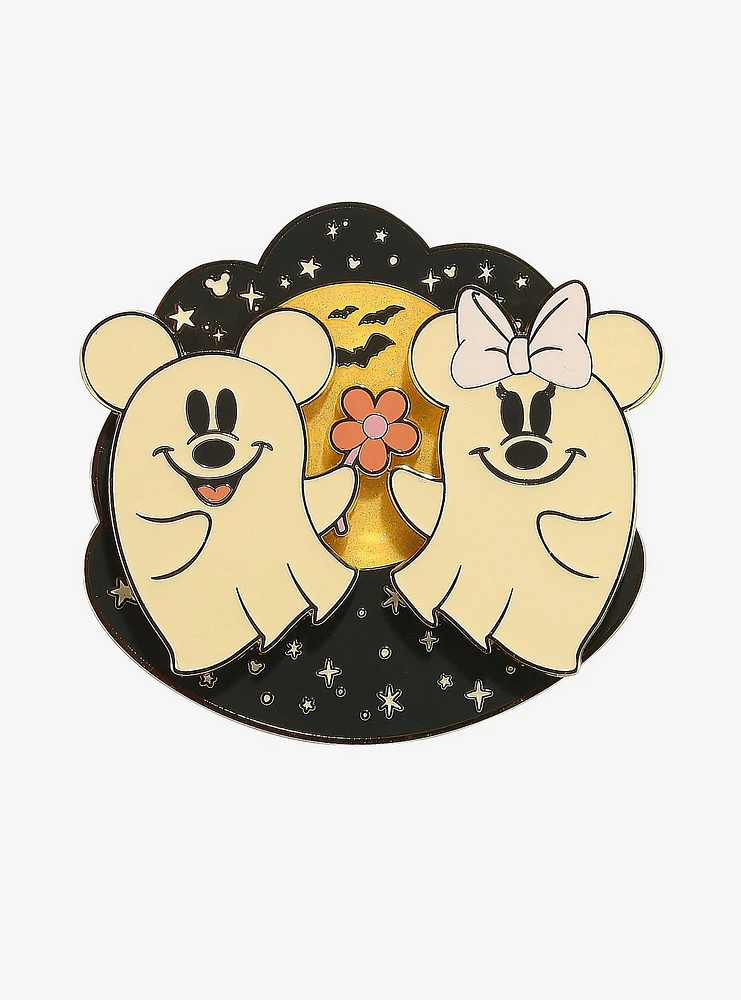 Loungefly Disney Mickey Mouse & Minnie Mouse Ghost Sliding Enamel Pin