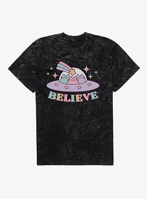 Pusheen Believe Mineral Wash T-Shirt