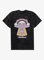 Pusheen I Believe Mineral Wash T-Shirt