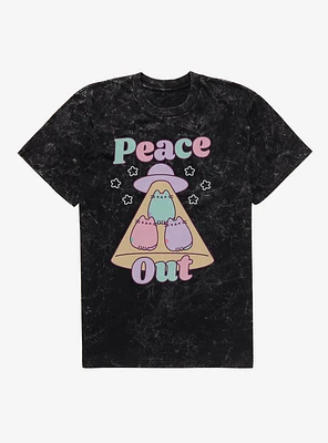 Pusheen Peace Out Mineral Wash T-Shirt