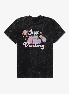 Pusheen Just Visiting Mineral Wash T-Shirt