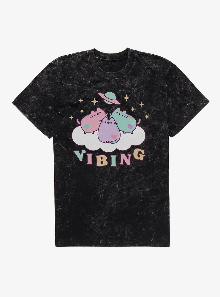 Pusheen Vibing Mineral Wash T-Shirt