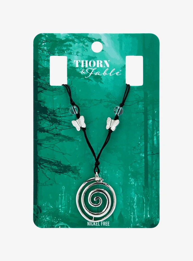 Thorn & Fable Swirl Pendant Cord Necklace