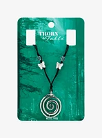 Thorn & Fable Swirl Pendant Cord Necklace