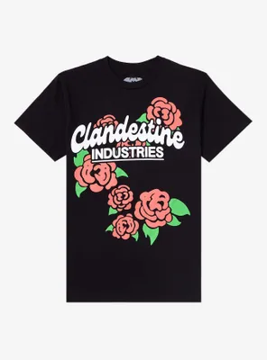 Clandestine Industries Roses Boyfriend Fit Girls T-Shirt