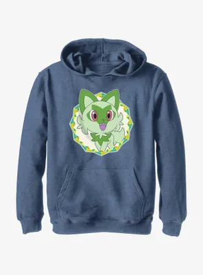 Pokemon Sprigatito Badge Youth Hoodie