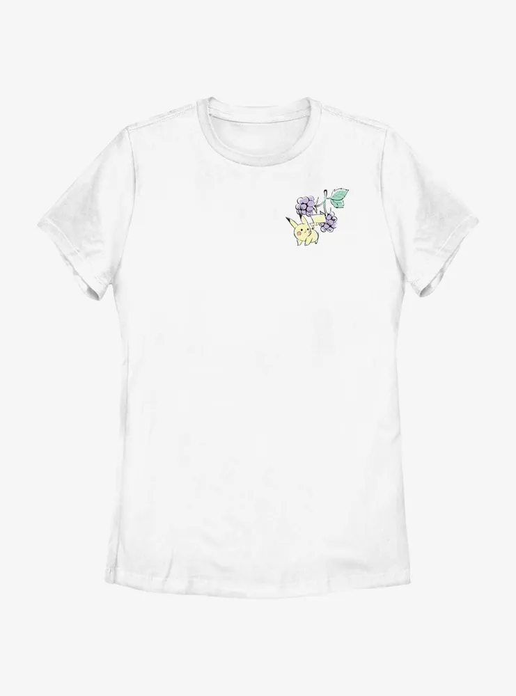 Pokemon Chibi Pikachu Grapes Womens T-Shirt