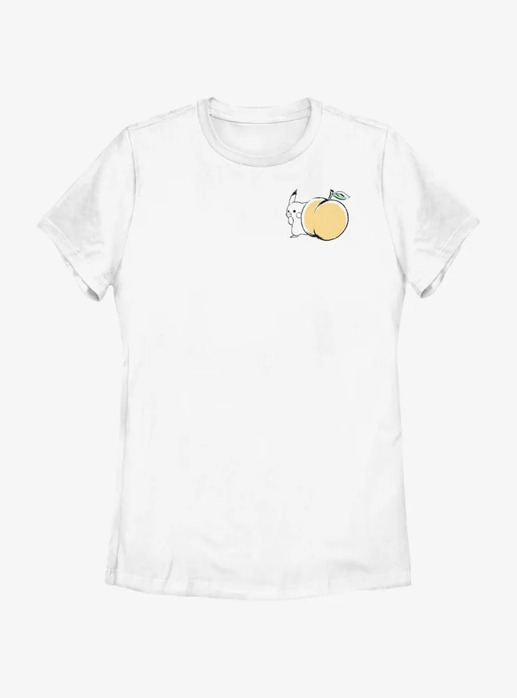 Pokemon Chibi Pikachu Peach Womens T-Shirt