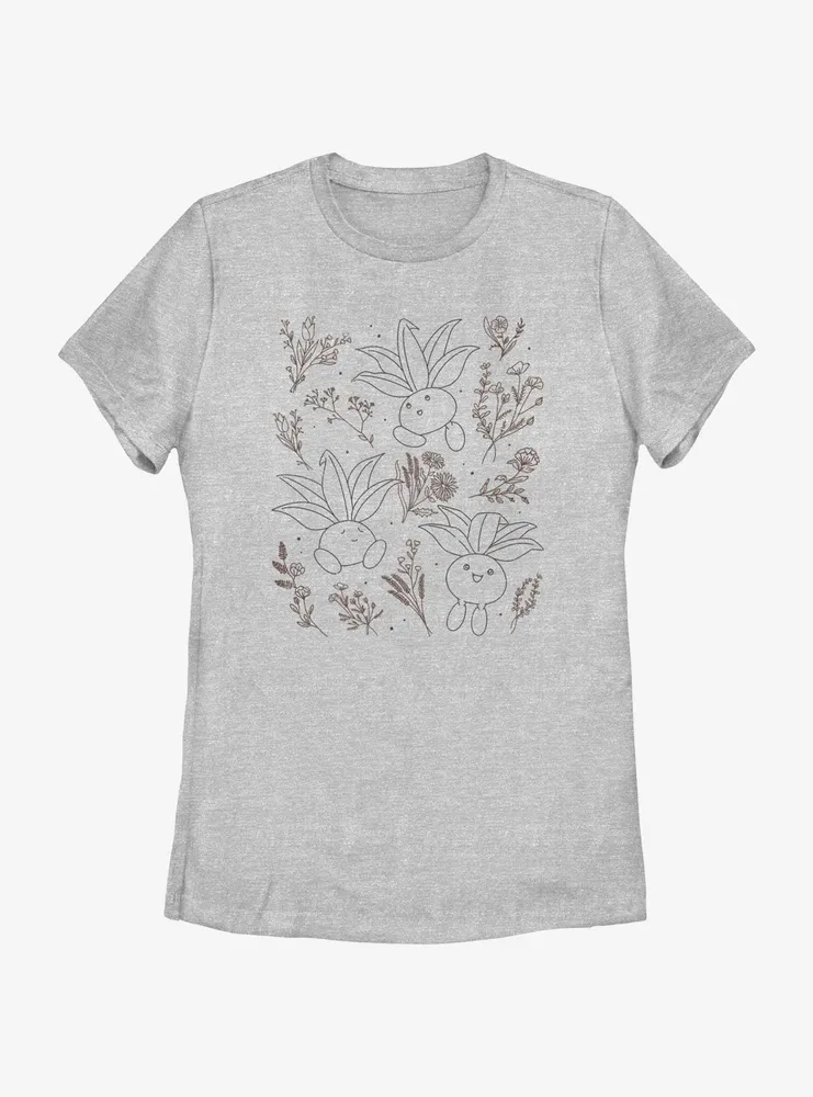 Pokemon Oddish Forest Flowers Womens T-Shirt