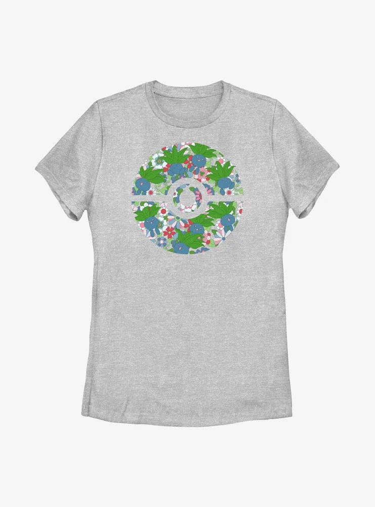 Pokemon Oddish Pokeball Logo Womens T-Shirt