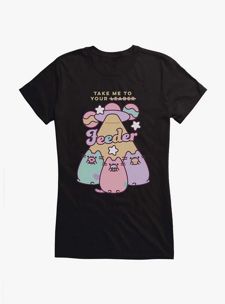 Pusheen Take Me To Your Feeder Girls T-Shirt