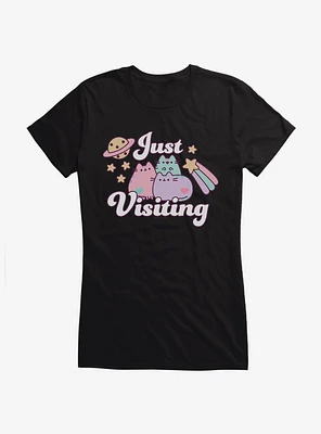 Pusheen Just Visiting Girls T-Shirt