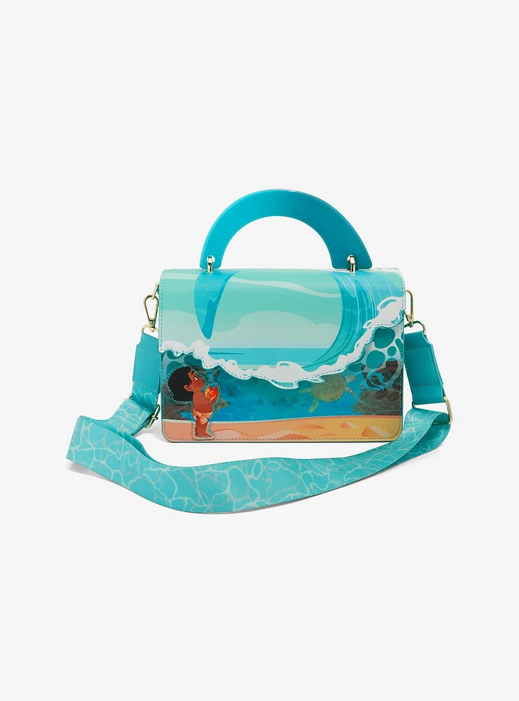 Loungefly Disney Moana Ocean Waves Crossbody Bag