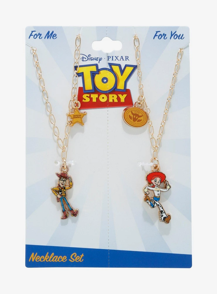 Disney Pixar Toy Story Woody & Jessie Best Friend Necklace Set