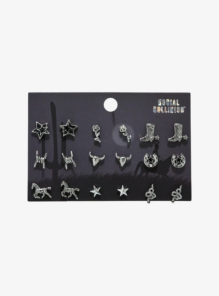 Social Collision Western Cowgirl Earring Set
