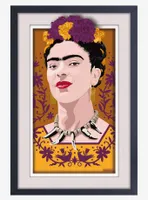 Frida Kahlo Yellow Mood Faux Matte Under Plexiglass Framed Poster