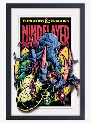 Dungeons & Dragons Mindflayer Faux Matte Under Plexiglass Framed Poster