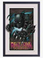 Marvel Black Panther Ripped Faux Matte Under Plexiglass Framed Poster