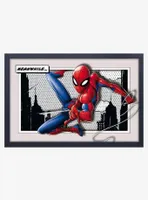 Marvel Spider-Man Meanwhile Faux Matte Under Plexiglass Framed Poster