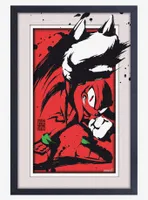 Sonic the Hedgehog Knuckles Splatter Faux Matte Under Plexiglass Framed Poster