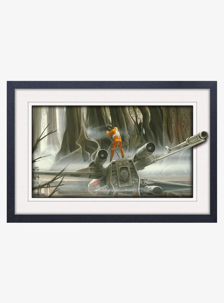 Star Wars Dagobah Faux Matte Under Plexiglass Framed Poster