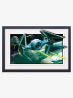 Star Wars TIE Fighter Faux Matte Under Plexiglass Framed Poster