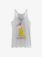 Disney Snow White and the Seven Dwarfs Hashtag Dopey Womens Tank Top