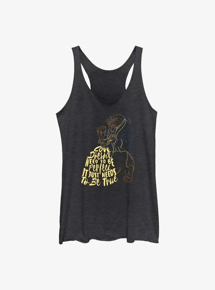 Disney Beauty and the Beast Love Needs Time Womens Tank Top