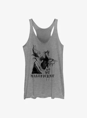 Disney Sleeping Beauty Maleficent Profile Womens Tank Top