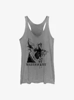 Disney Sleeping Beauty Maleficent Profile Womens Tank Top