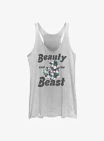 Disney Beauty and the Beast Belle Floral Fill Womens Tank Top