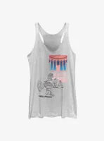 Disney Beauty and the Beast Ballroom Dance Sketch Womens Tank Top