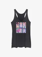 Disney Snow White and the Seven Dwarfs Anime Style Princess Panels Womens Tank Top