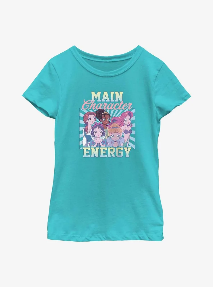 Disney Cinderella Main Character Energy Youth Girls T-Shirt