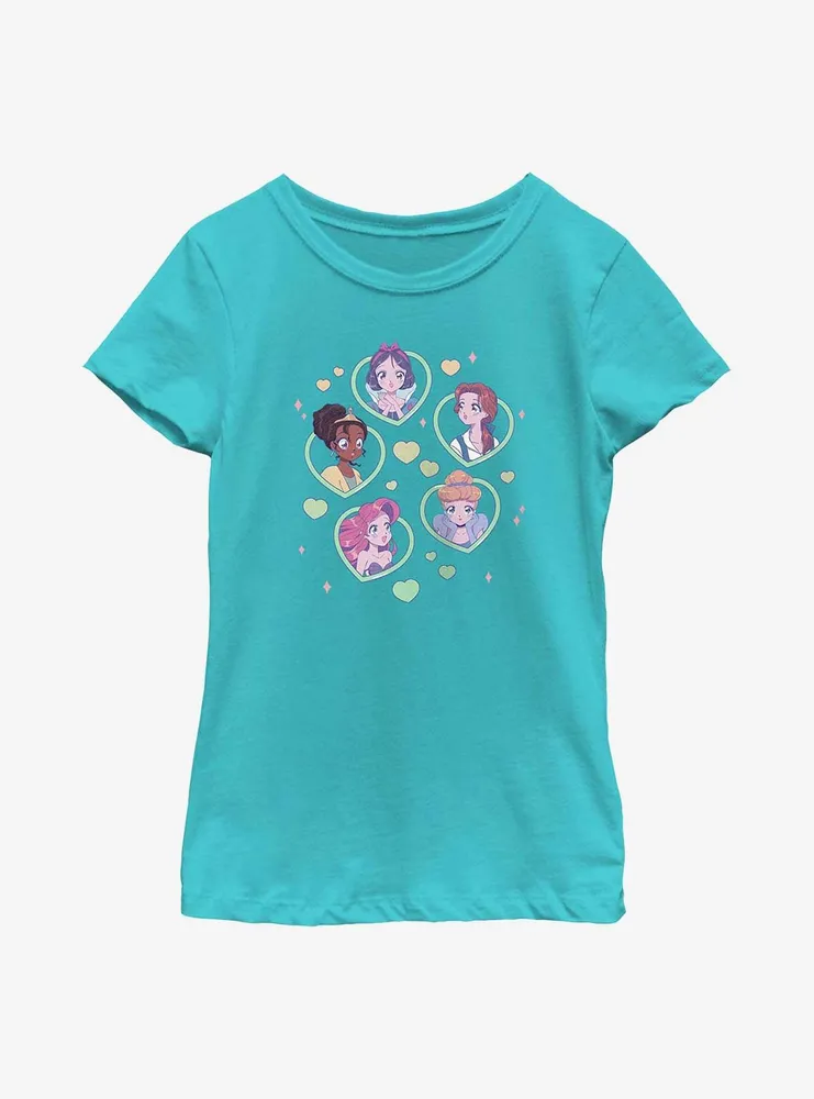 Disney the Princess And Frog Hearts Princesses Youth Girls T-Shirt