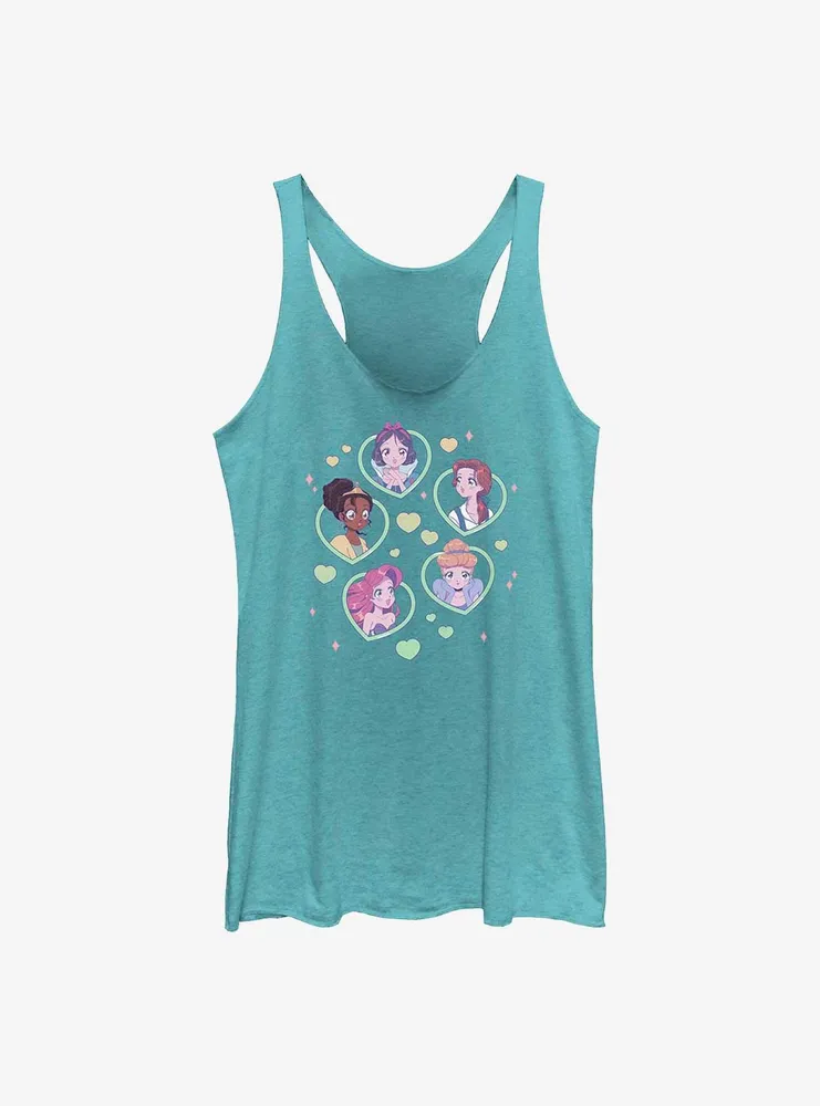 Disney the Princess And Frog Hearts Princesses Womens Tank Top