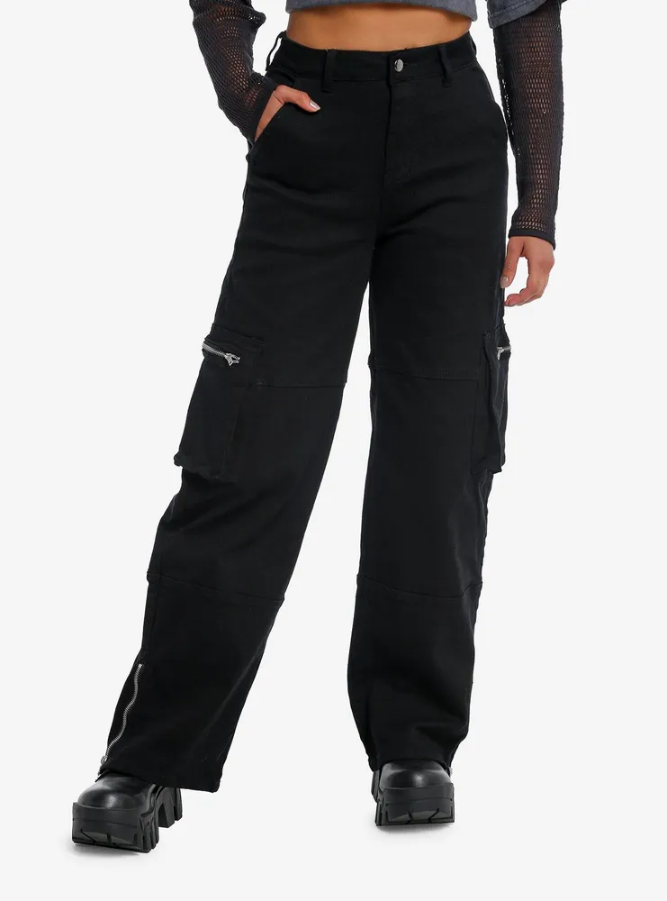 Girls' Woven Cargo Pants - All In Motion™ Black Xs : Target