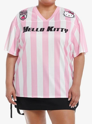 Hello Kitty Stripe Soccer Girls Jersey Top Plus