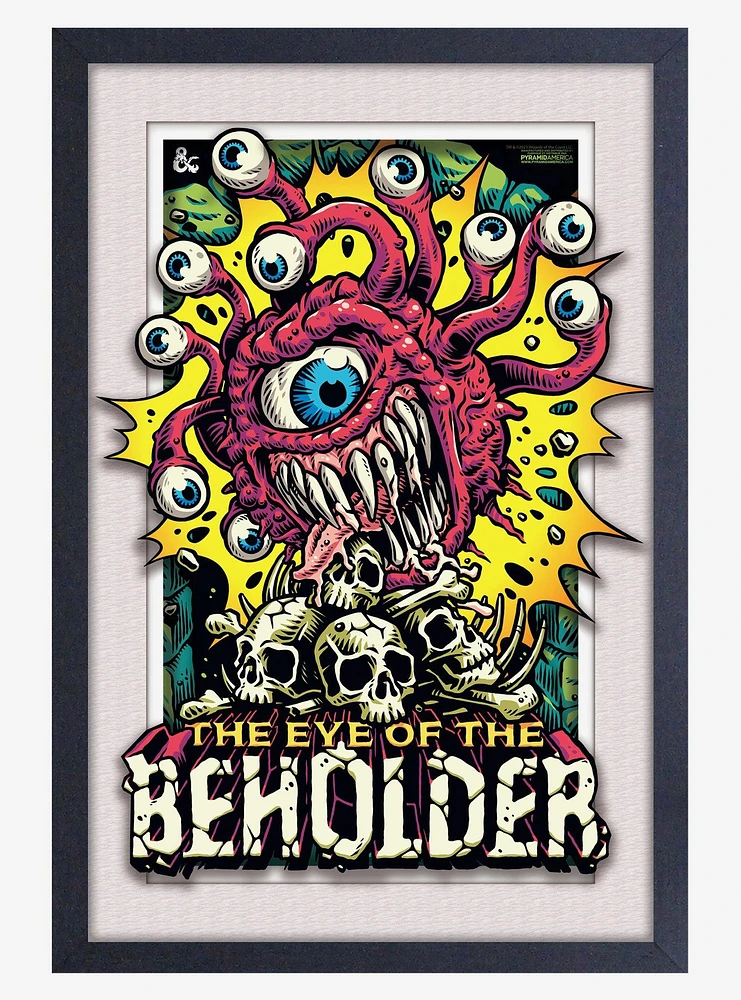 Dungeons & Dragons Beholder Faux Matte Under Plexiglass Framed Poster