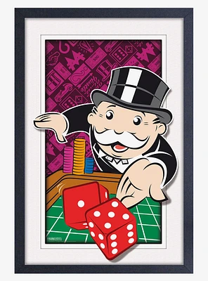 Monopoly Roll the Dice Faux Matte Under Plexiglass Framed Poster