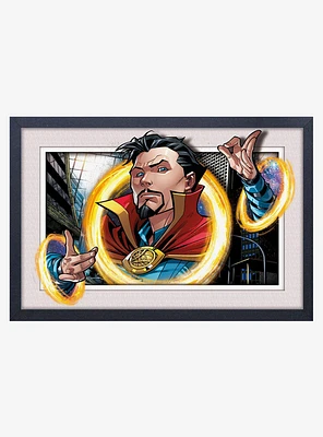 Marvel Doctor Strange Casting a Spell Faux Matte Under Plexiglass Framed Poster
